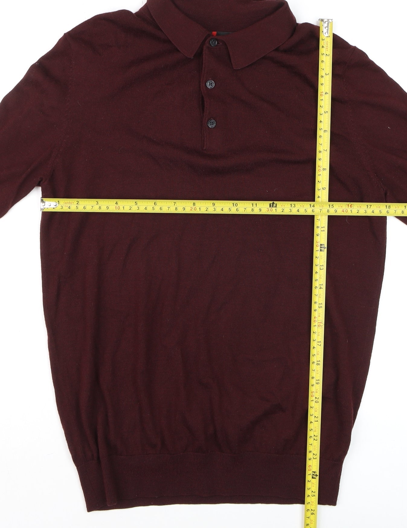 Mens UK Size M Dressmann Brown Henley Jumper