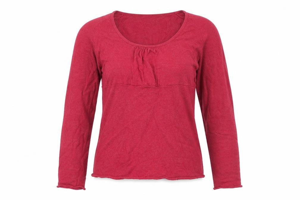 White Stuff Women Red Long Sleeve Scoop Neck Pullover Jumper Size 12