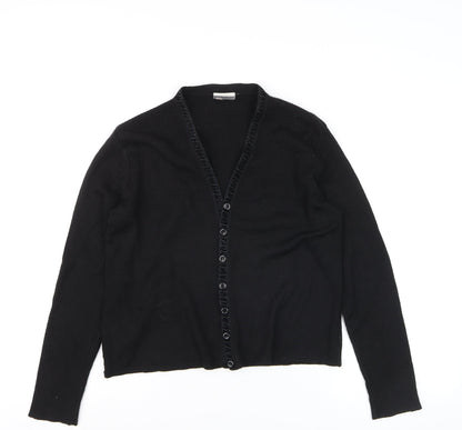 Next Women’s Black V-Neck Button Cardigan Size 14