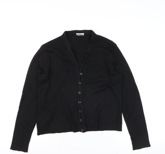Next Women’s Black V-Neck Button Cardigan Size 14