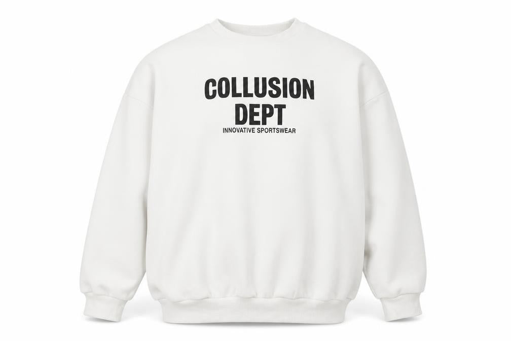 Mens UK Size L COLLUSION White Pullover Sweatshirt
