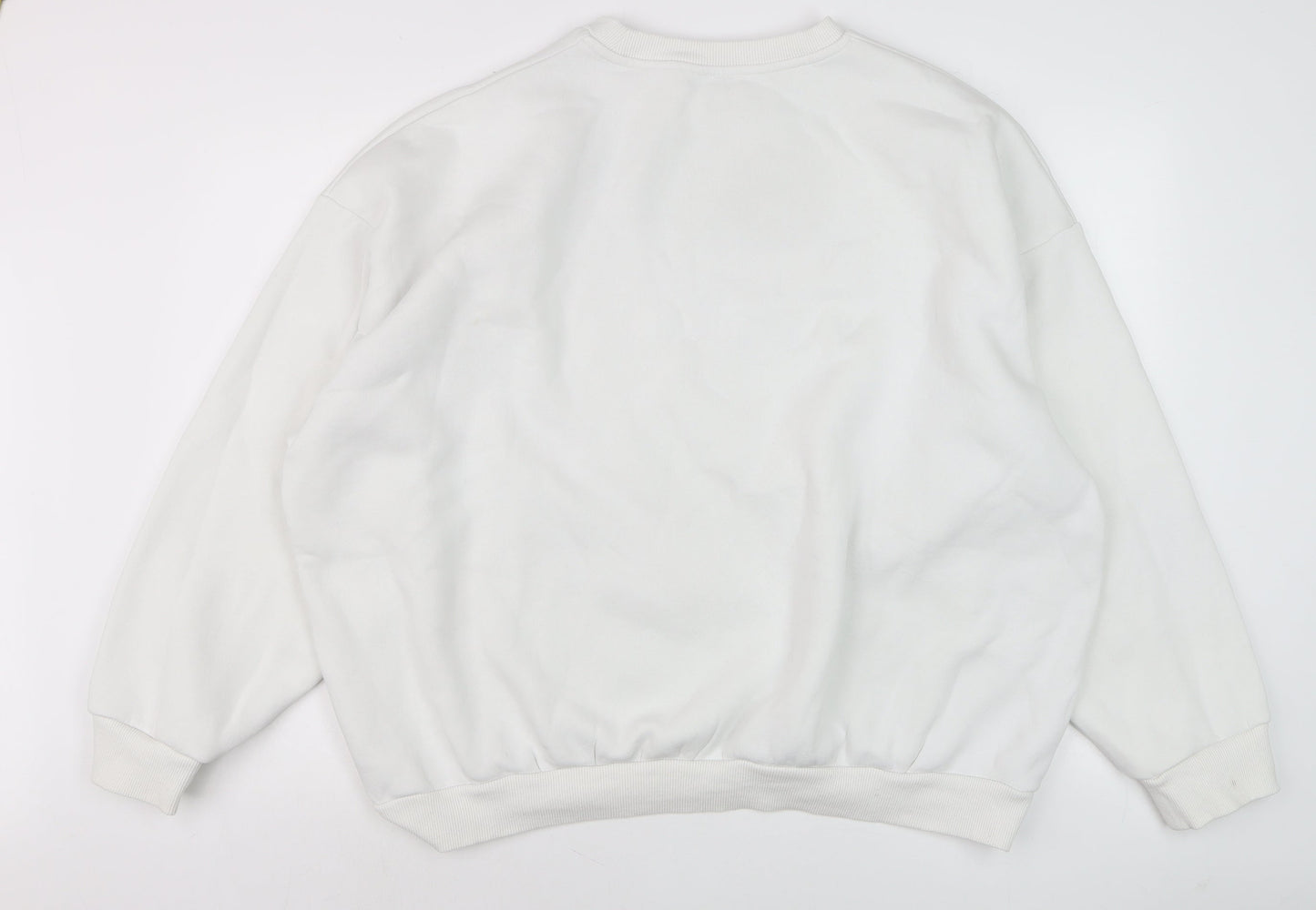 Mens UK Size L COLLUSION White Pullover Sweatshirt