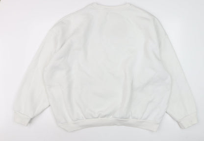 Mens UK Size L COLLUSION White Pullover Sweatshirt