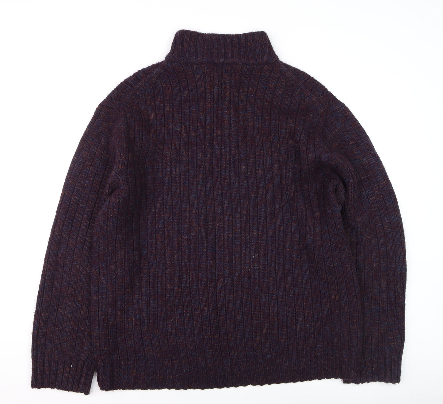 Mens UK Size 2XL Marks and Spencer Purple 1/4 Zip Jumper