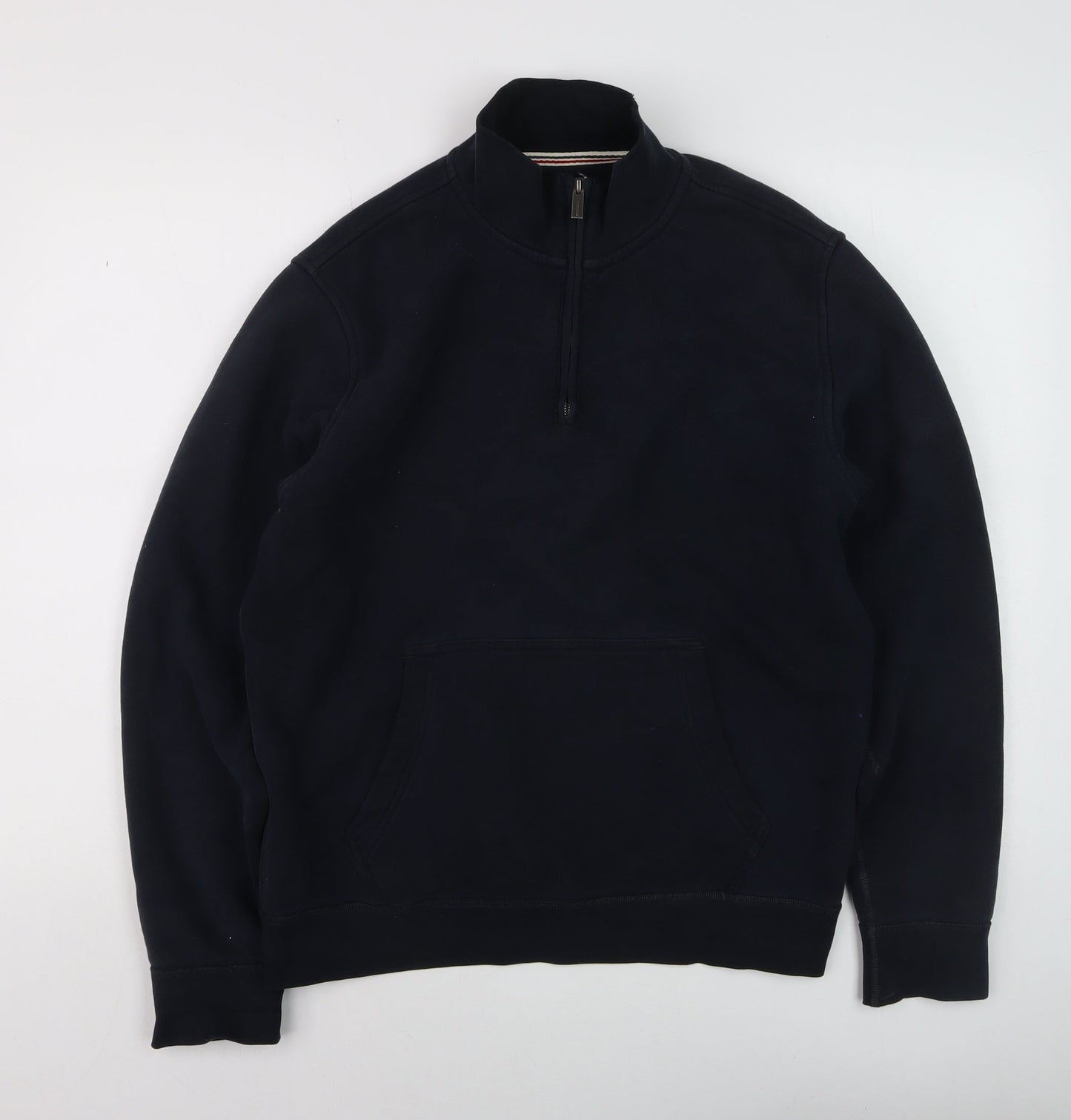 Mens UK Size M Lands' End Blue 1/2 Zip Sweatshirt