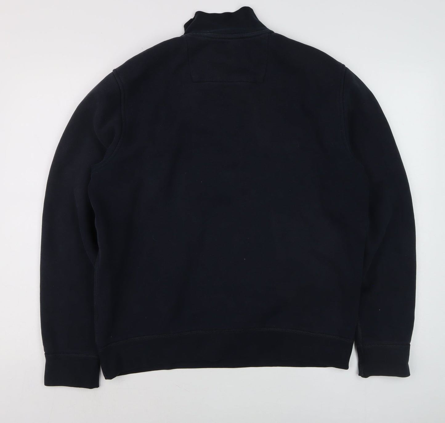 Mens UK Size M Lands' End Blue 1/2 Zip Sweatshirt