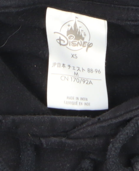 Mens UK Size XS Disney Black Pullover Hoodie