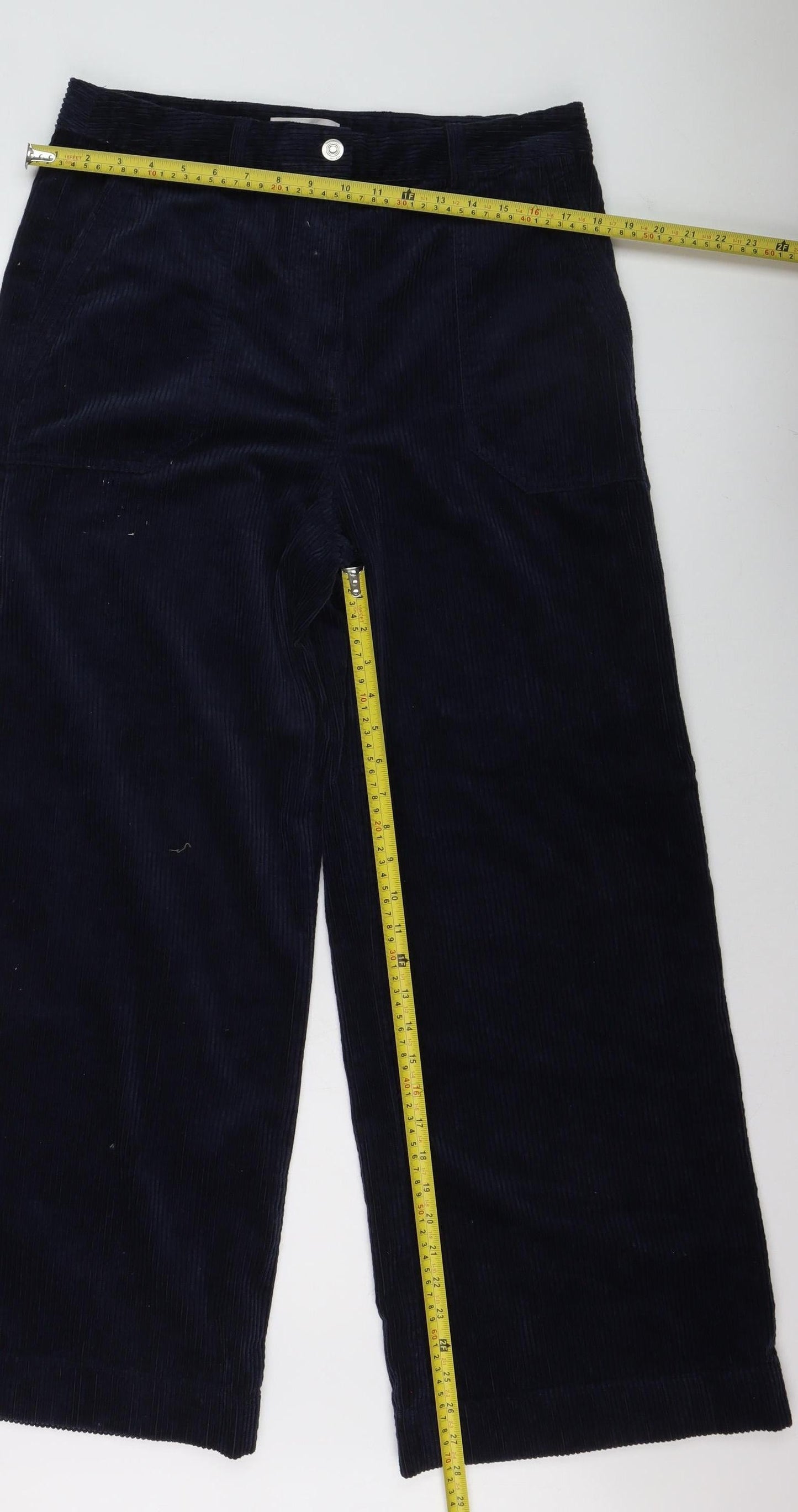 Womens UK Size 14 Marks and Spencer Regular Fit Casual Blue Trousers