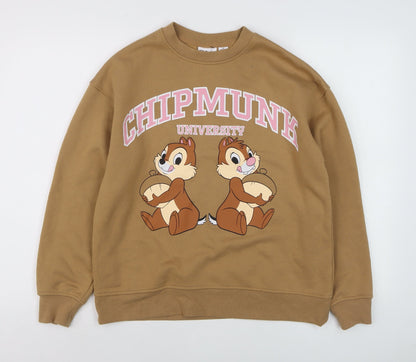 Womens UK Size XS Disney Brown Pullover Sweatshirt