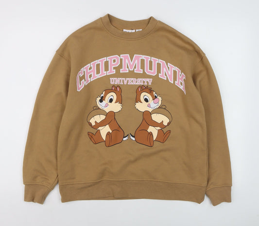 Womens UK Size XS Disney Brown Pullover Sweatshirt
