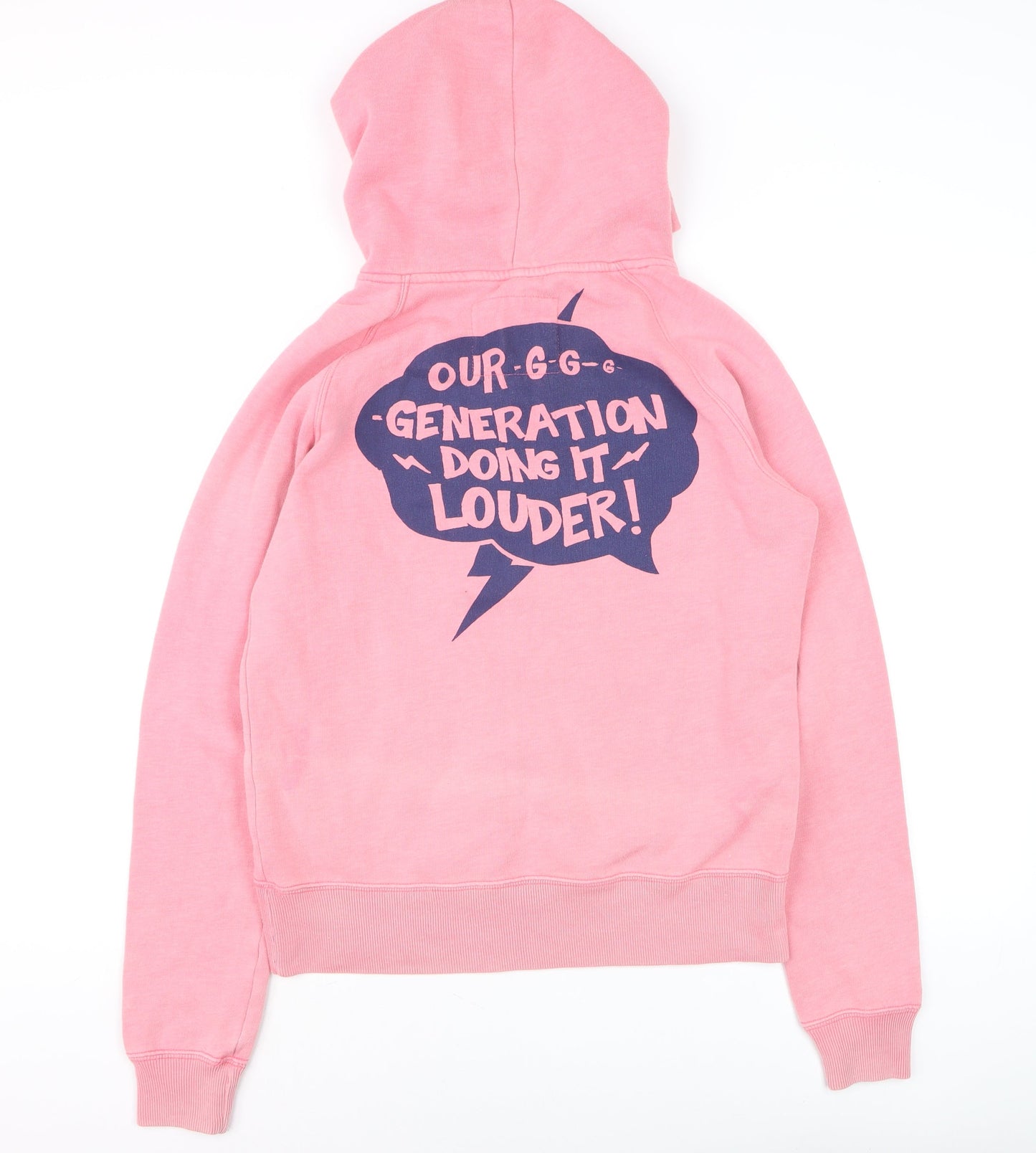 Womens UK Size 12 Jack Wills Pink Pullover Hoodie