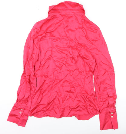 Womens UK Size 10 MNG Pink Classic Button-Up