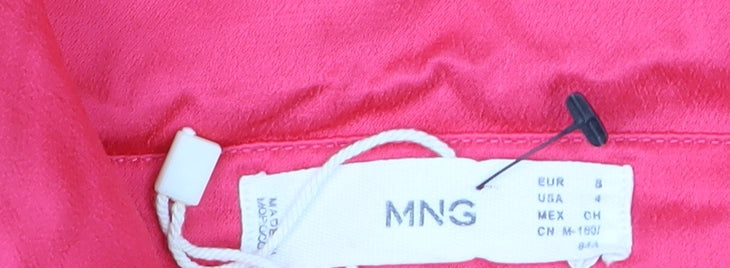 Womens UK Size 10 MNG Pink Classic Button-Up