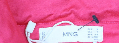 Womens UK Size 10 MNG Pink Classic Button-Up