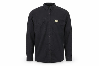 Bay Men's Black Cotton Long Sleeve Button-Up Shirt L