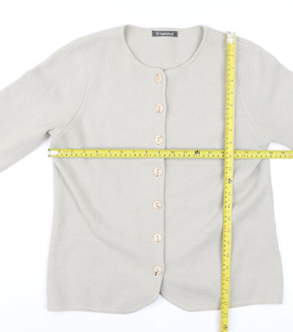 Hawkshead Women's Beige Cotton Button Cardigan M