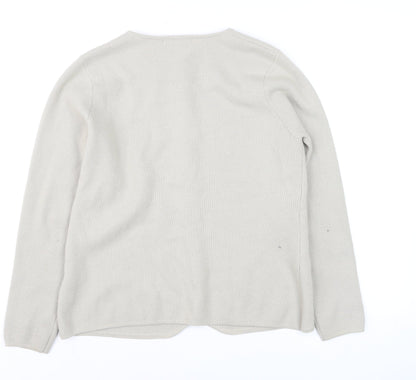 Hawkshead Women's Beige Cotton Button Cardigan M