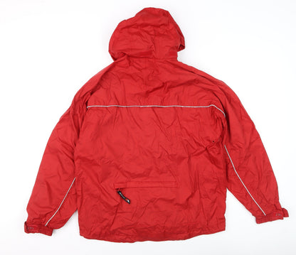Trespass Boys Red Waterproof Hooded Rain Coat Jacket 15-16 Years