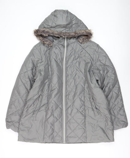 Mens UK Size L ANNE DE LANCAY Grey Puffer Jacket