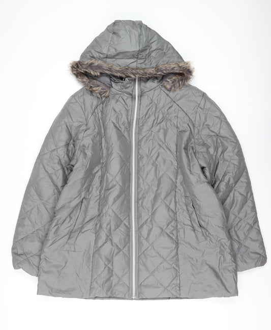 Mens UK Size L ANNE DE LANCAY Grey Puffer Jacket