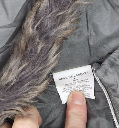 Mens UK Size L ANNE DE LANCAY Grey Puffer Jacket