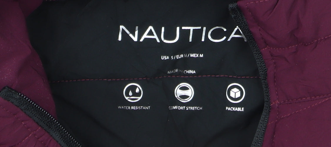 Womens UK Size 10 Nautica Purple Puffer Jacket