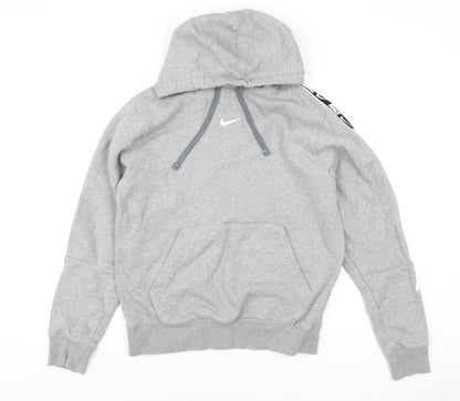 Nike Boys Grey Pullover Hoodie Size S Standard Fit Cotton Blend