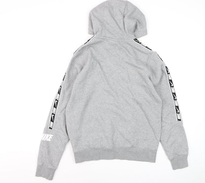 Nike Boys Grey Pullover Hoodie Size S Standard Fit Cotton Blend