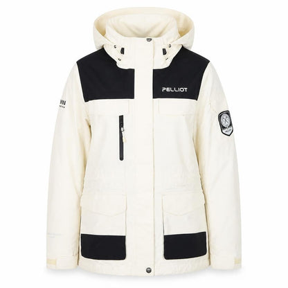Pelliot Womens Ivory Ski Jacket S Waterproof Windproof Hooded