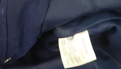 EWM Women’s Blue Hooded Parka Jacket Size 14 Water Resistant