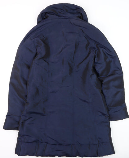Marks and Spencer Per Una Women's Blue Long Overcoat Size M