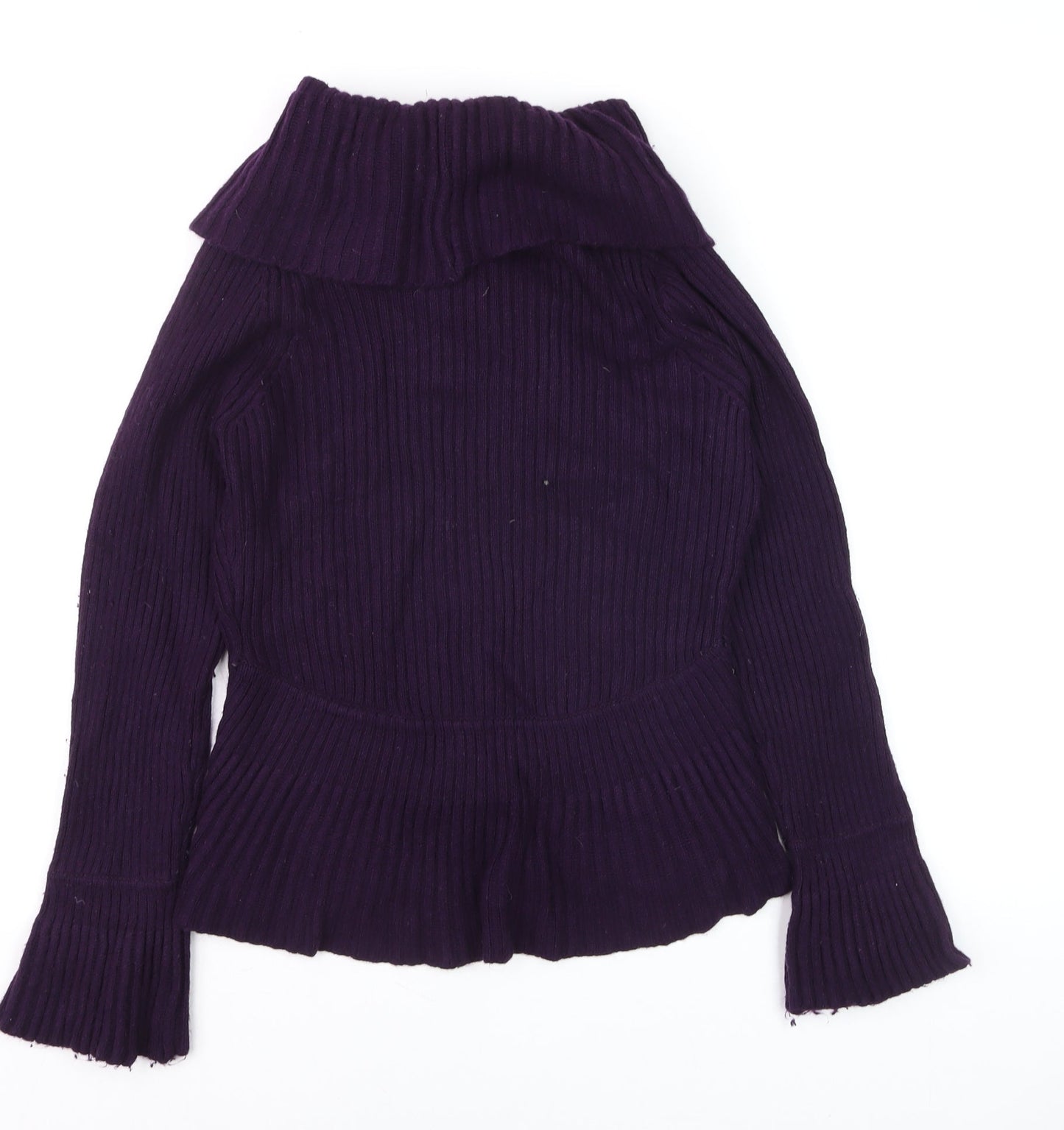 Womens UK Size 12 Marks and Spencer Purple Wrap Jumper