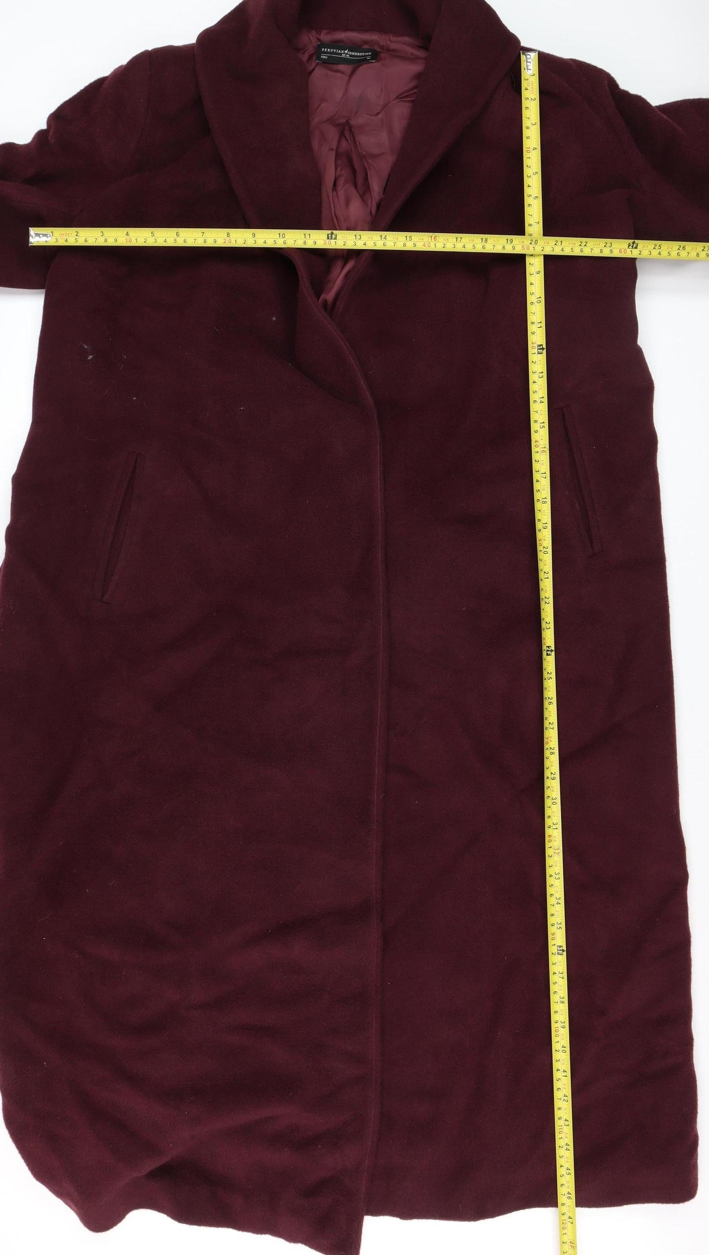 Womens UK Size XL Peruvian Connection Purple Overcoat