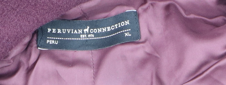 Womens UK Size XL Peruvian Connection Purple Overcoat
