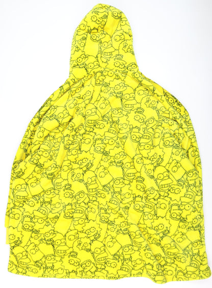 The Simpsons Men's Yellow Fleece Hooded One Size Nightwear