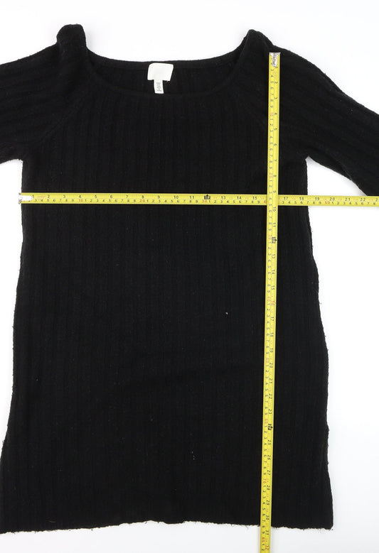 Womens UK Size 12 H&M Black Pullover Jumper