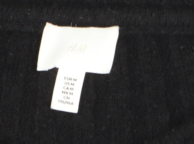 Womens UK Size 12 H&M Black Pullover Jumper