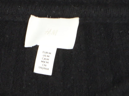 Womens UK Size 12 H&M Black Pullover Jumper