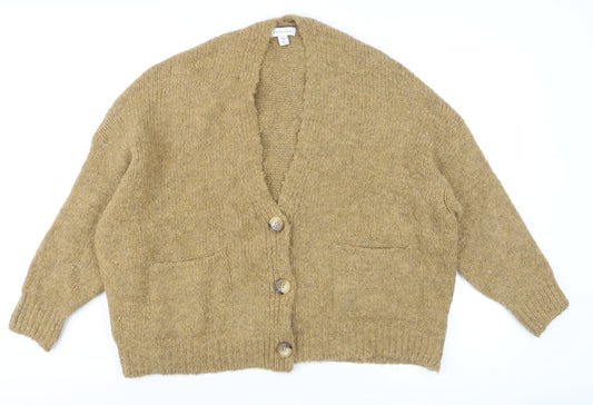 Womens UK Size S Topshop Beige Cardigan Jumper