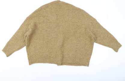 Womens UK Size S Topshop Beige Cardigan Jumper