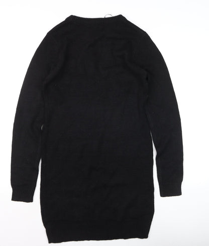 Womens UK Size 8 Brave Soul Black Pullover Jumper