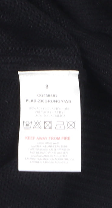 Womens UK Size 8 Brave Soul Black Pullover Jumper