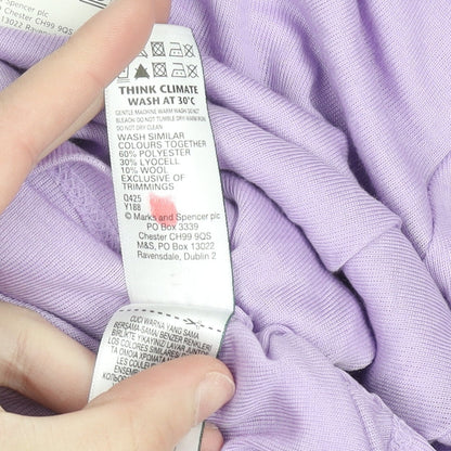 Womens UK Size 14 Marks and Spencer Purple Basic T-Shirt