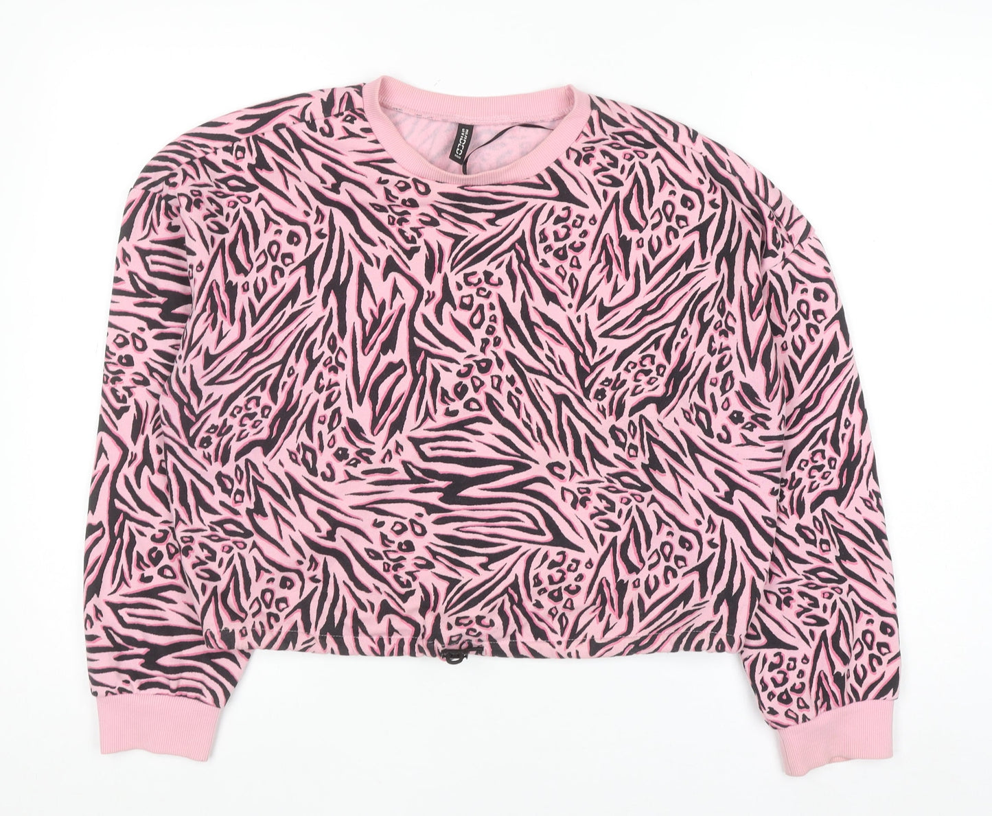 Womens UK Size S H&M Pink Pullover Sweatshirt
