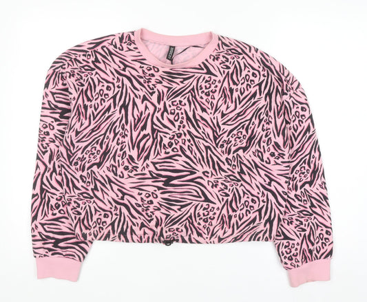 Womens UK Size S H&M Pink Pullover Sweatshirt