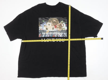 Womens UK Size M little sunny bite Black Basic T-Shirt