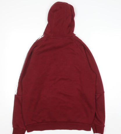 Mens UK Size M adidas Red Pullover Hoodie