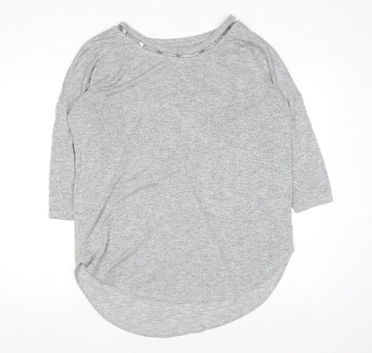 Womens UK Size L Matalan Grey Basic T-Shirt