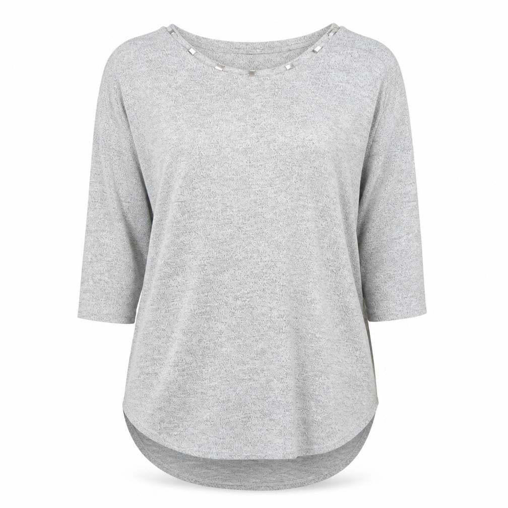 Womens UK Size L Matalan Grey Basic T-Shirt