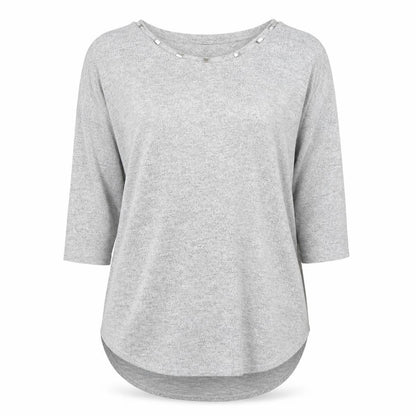 Womens UK Size L Matalan Grey Basic T-Shirt